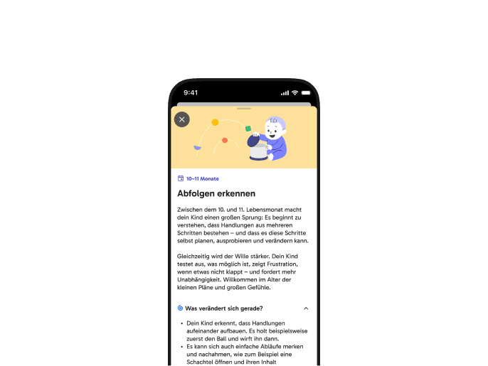 Entwicklungs-Highlights App-Ansicht